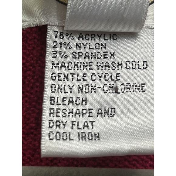 Talbots Cranberry Lightweight Cotton front Cardigan acrylic blend womens small - Picture 5 of 5